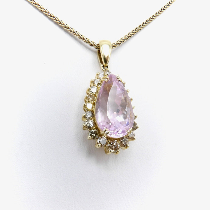 Collier Collier en or, kunzite et diamant cognac 58 Facettes