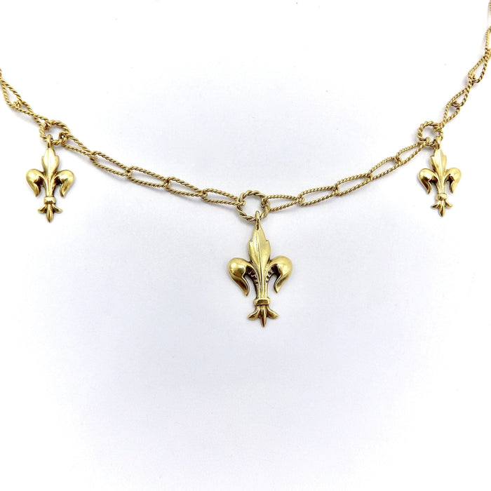 Collier gold victorian fleur-de-lis Necklace 58 Facettes