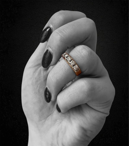 Bague Rivieras d'or blanc 58 Facettes