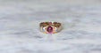 Bague Bague Jonc Ciselé Rubis Birman et Diamants Or Rose 58 Facettes