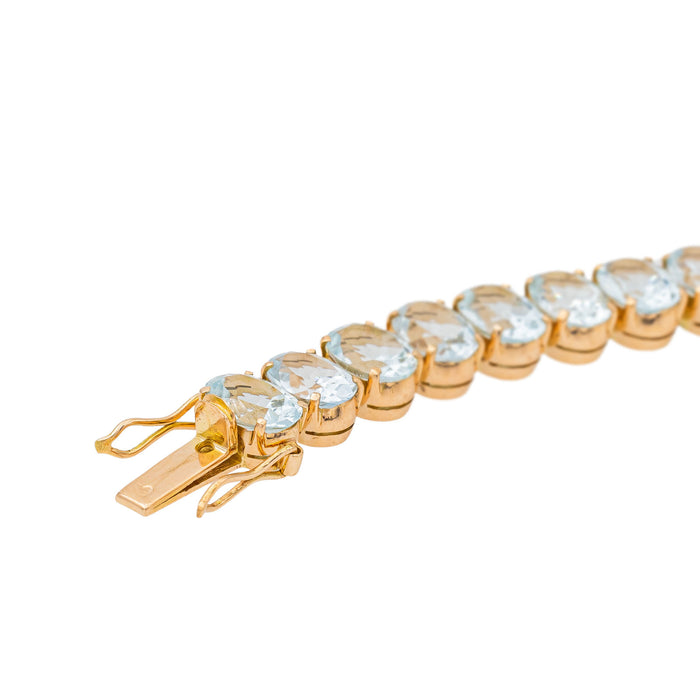 Rose Gold Aquamarine Bracelet