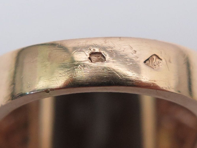 Bague 53 vintage bague sertie quartz fume rectangulaire or rose 58 Facettes 260595