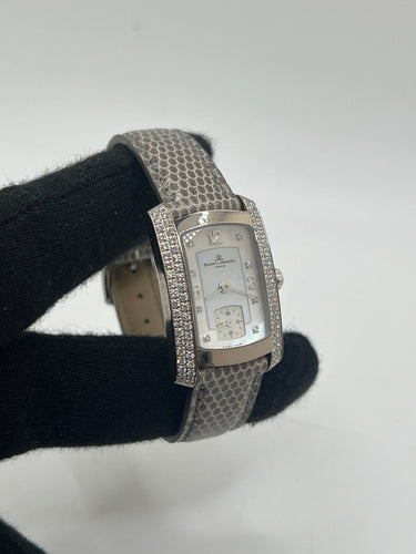 Montre Baume & Mercier Hampton Milleis Or blanc 18 carats et diamants 58 Facettes