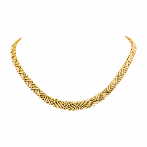 Collier Collier Maille chevron Or jaune 58 Facettes 4769469CN