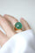 Bague 50 Bague Cabochon Emeraude 15 Carats Or Jaune 58 Facettes