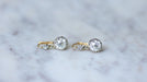 Boucles d'oreilles Dormeuses diamants 2,45 Cts, ors et platine 58 Facettes