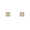 Boucles d'oreilles Boucles d'oreilles puces or jaune aigue-marine carrée 58 Facettes CVBO37