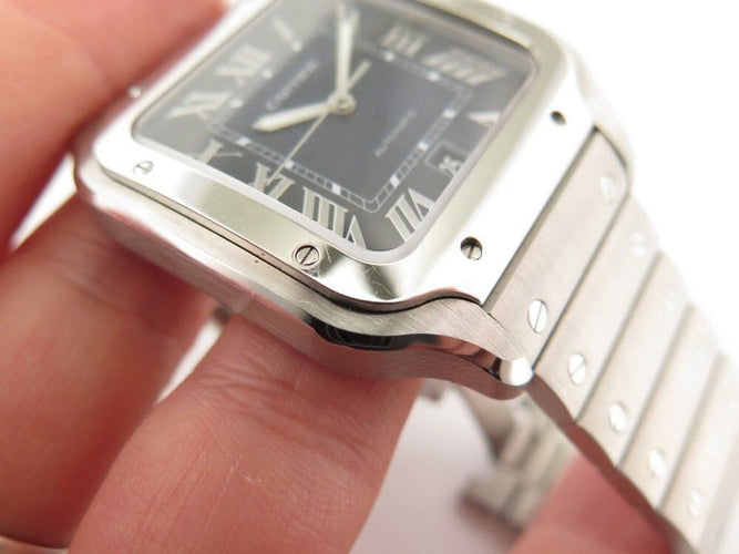 Montre montre santos de CARTIER gm acier automatique fullset 58 Facettes 260613