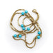 Collier Collier 36 stations en perles turquoise dorées 58 Facettes