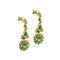 Boucles d'oreilles Boucles d'oreilles en or jaune avec émeraudes et diamants 58 Facettes 37119
