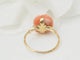 Bague 56 Bague Fleur en or jaune et corail 58 Facettes 33418
