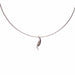 Collier Collier or blanc avec pendentif forme vague serti de diamants 58 Facettes