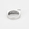 Bague 53 Bague moderniste en or blanc et diamants noirs et blancs 58 Facettes B240206