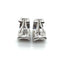 Boucles d'oreilles Paire de Demi-Créoles Diamants Or Blanc 58 Facettes