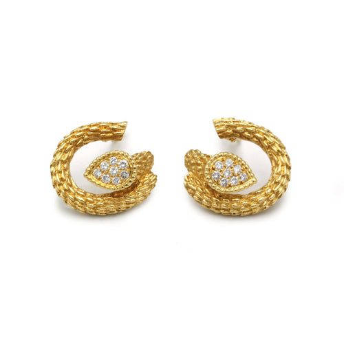Boucles d'oreilles Boucles D'Oreilles Serpent Bohème, Motif S, or jaune 750 diamants 58 Facettes 1281