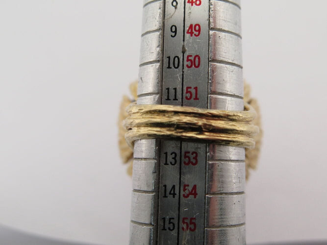 Bague 52 bague cocktail sertie pierre quartz fume t52 en or jaune 14k 31.7gr 58 Facettes 270125