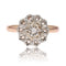 Bague 58 Bague fleur diamants or rose 58 Facettes 24-004