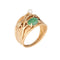 Bague 59 Bague à cigares large vintage en jade et perles, années 70 58 Facettes G14036