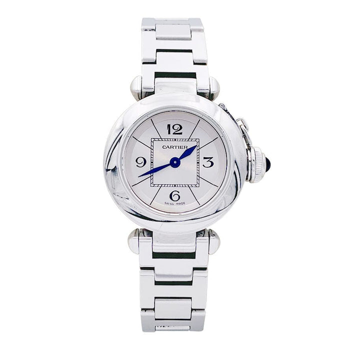 Montre Cartier, "Miss Pasha", en acier. 58 Facettes 34181