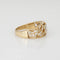 Bague Diamond Vine Ring Vintage 14k Yellow Gold Band Sz 5.25 Estate Fine Jewelry 58 Facettes G13617