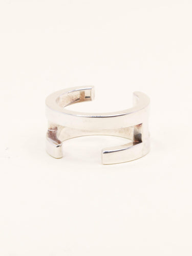 Bague 50 HERMES Bague H argent 58 Facettes 1218.9