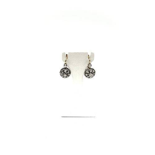 Boucles d'oreilles Boucles d'oreilles en platine, or jaune et diamants 58 Facettes Z15B51724