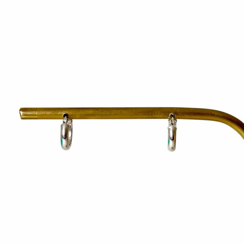 Boucles d'oreilles Mini créoles or gris 58 Facettes