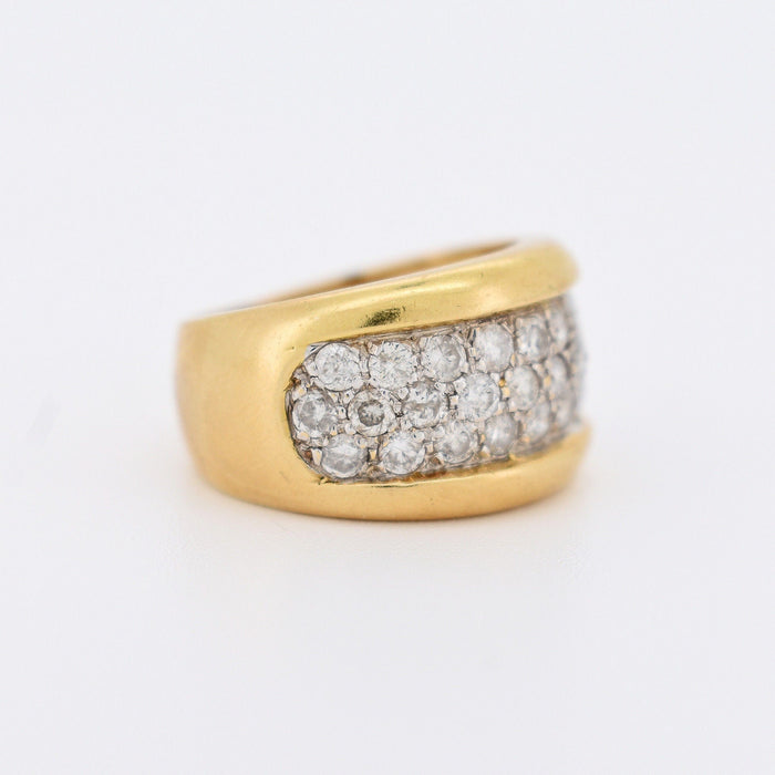 Bague Bague jonc or jaune et diamants 58 Facettes 34