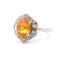 Bague 52.5 Bague saphir jaune de 2,92cts et diamants 58 Facettes 24566b