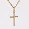 Pendentif Croix or fil rond 58 Facettes CVP111