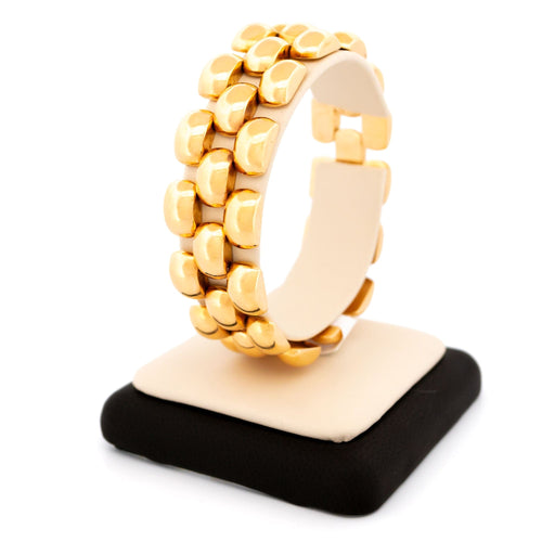 Bracelet Bracelet à maillons panthère en or jaune 18 carats 17300-9156 58 Facettes E695E547938346E18E7F57A8136F6D93