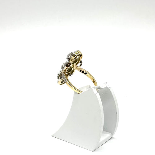 Bague 54 Bague bicolore or jaune et or banc, diamants 58 Facettes Z15B51356