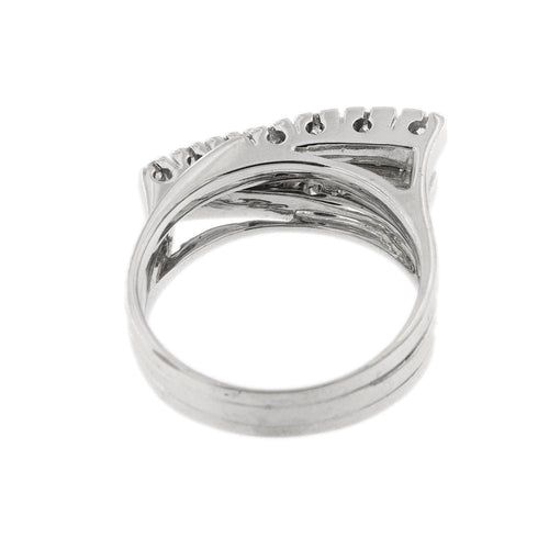 Bague 59 Bague triple rivière avec diamants 0,48 ct 58 Facettes 30234
