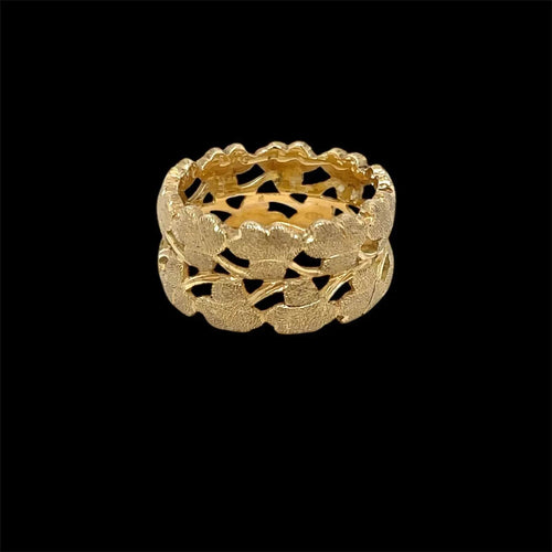 Bague Mario Buccellati "Foglie" Collection Gold Band Ring 58 Facettes