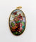 Pendentif Pendentif Art Nouveau or jaune, plaque émaillée fleurs (circa 1910) 58 Facettes A06385