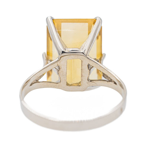 Bague 55 Bague Or blanc Citrine 58 Facettes 2830638CN