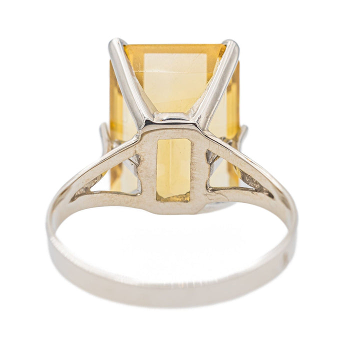 Bague 55 Bague Or blanc Citrine 58 Facettes 2830638CN