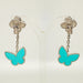 Boucles d'oreilles Van Cleef & Arpels - Boucles d’oreilles Lucky Alhambra turquoise en or blanc 58 Facettes