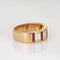 Bague Bague vintage en or jaune 18 carats avec diamants et rubis de 1 carat, taille 6,5, bijou en pierres précieuses 58 Facettes G13893