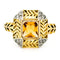 Bague 56 Bague en or jaune 18 carats avec diamants et citrine 58 Facettes CEDA8EA58E454F38BA09236B835669E4