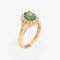 Bague Bague de fiançailles vintage en or 14 carats avec tourmaline verte et diamants 58 Facettes G13437