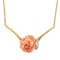 Collier Collier avec rose corail et diamants 58 Facettes 28810