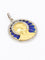 Pendentif VERNON Médaille Art Nouveau émail plique-à-jour or jaune diamants 58 Facettes 1153.9