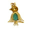 Pendentif Pendentif perroquet avec turquoise, rubis et diamant 58 Facettes 38352