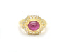 Bague Bague rubis en or jaune et diamants 58 Facettes