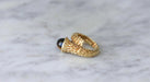 Bague 49 BOUCHERON - Bague Serpent Bohème or jaune et Oeil de Tigre 58 Facettes