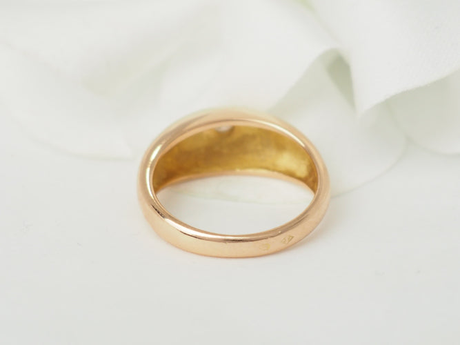 Bague 47 Bague jonc en or jaune et diamant 58 Facettes 33472