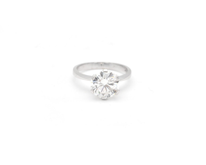 Ring solitario in goud bianco met diamant