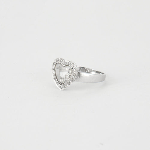 Bague 54 Bague coeur diamants en mouvement 58 Facettes