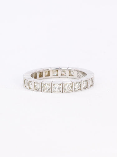 Bague 52 CARTIER Bague Lanière or blanc diamants 58 Facettes 1109.2